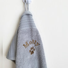 Indlæs billede til gallerivisning hundehåndklæde med navn, hund håndklæde navn, hunde håndklæde,håndklæde til hund, håndklæde til hunde
